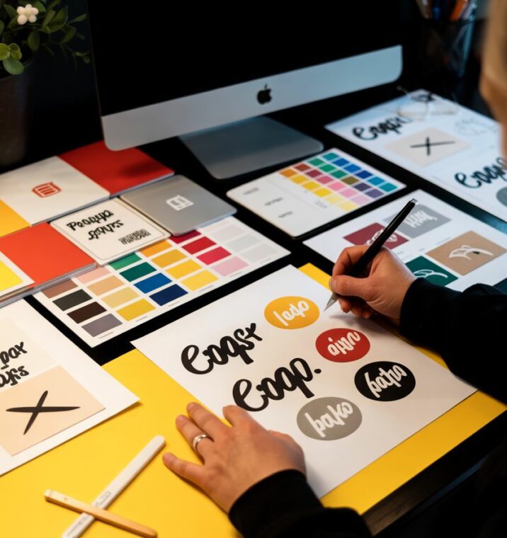 graphic design logo marque agence rosad